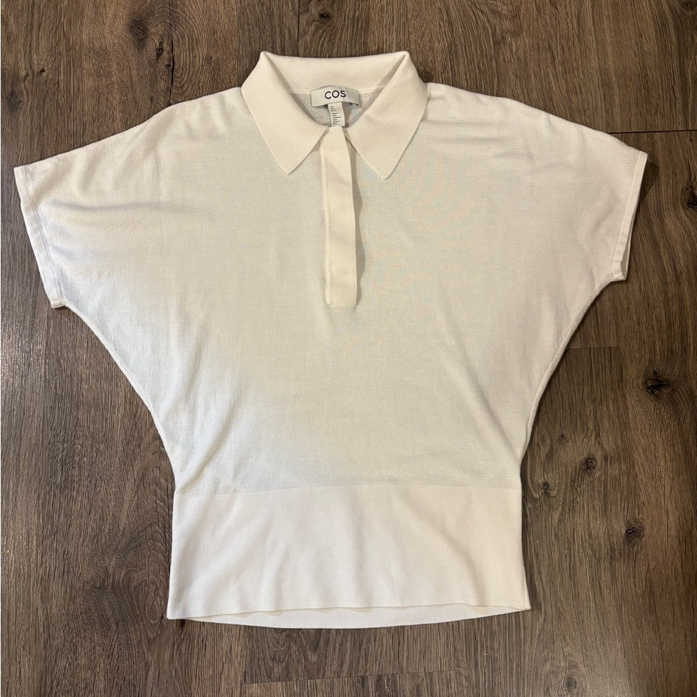 COS Knitted Polo Top - Women's Small